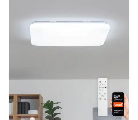 Svietidlá BRILAGI - SMART LED stmievateľné stropné svietidlo LED/36W/230V 53x53 cm Wi-Fi Tuya + diaľkový ovládač BRI637