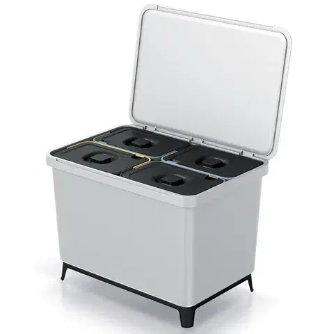 Odpadkové koše NABBI NKS60W4 odpadkový kôš na triedený odpad 40 l popolavá