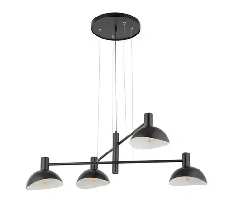 Svietidlá  Luster na lanku ARTIS 4xE14/40W/230V čierna 40529