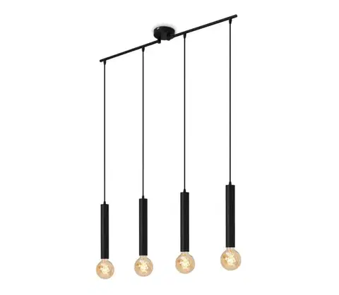 Svietidlá Briloner - Luster na lanku LONGA 4xE27/60W/230V čierna 4031-045