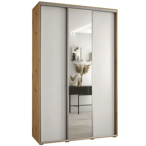 Šatníkové skrine Skriňa 45 Canaris 3 160 artisan/biela/silver