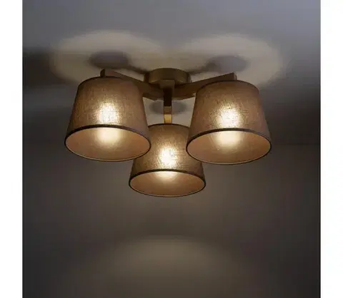 Svietidlá BRILAGI - Prisadený luster LATTE SABIA 3xE27/15W/230V borovica/hnedá 11575