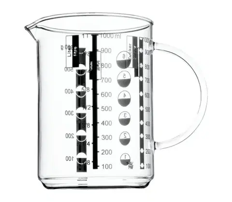Dózy na potraviny WMF - Sklenená odmerka GOURMET 1l 0605972000