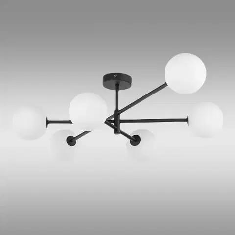Lampy do obývačky Luster Sarius Black 4734 LW6