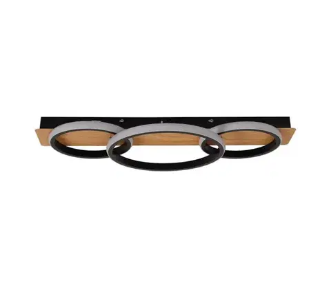 Svietidlá  LED Stropné svietidlo ROWENA LED/18W/230V čierna/hnedá ML2060