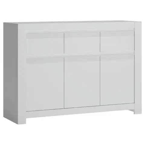 Komody do spálne Komoda Novi NVIK04 3D3S biela alpin/pvc biela supermat