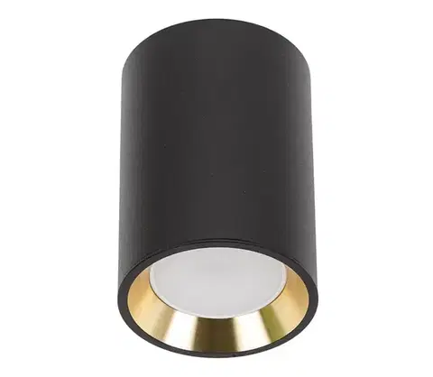 Svietidlá  Bodové svietidlo CHLOE 1xGU10/35W/230V okrúhly čierna/zlatá 005016