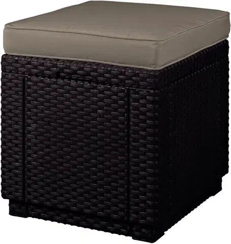 Záhradné taburety Záhradný taburet CUBE Allibert