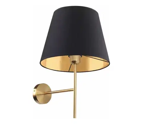 Svietidlá  Nástenná lampa ELENA 1xE27/20W/230V čierna 325839