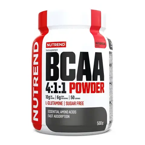 Aminokyseliny Práškový koncentrát Nutrend BCAA 4:1:1 Powder 500 g melón