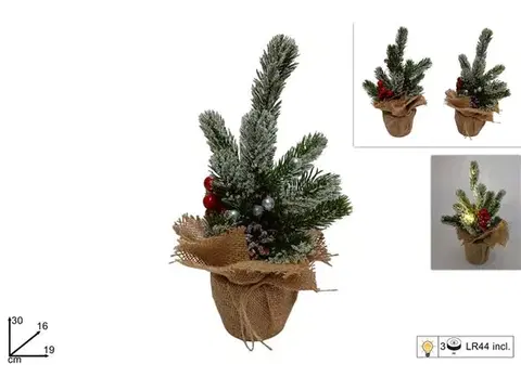 Vianočné stromčeky MAKRO - Stromček vianočný LED 30cm
