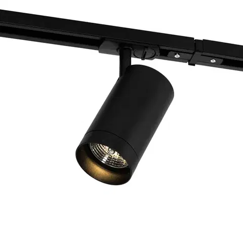 Koľajnicové svetelné systémy Moderný koľajnicový systém s 5 bodovými svetlami čierny 1-fázový GU10 70mm - Iconic Jeana Luxe
