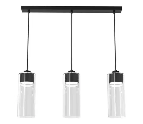 Svietidlá  Luster na lanku CLARISSA 3xGX53/12W/230V čierna MLP8668