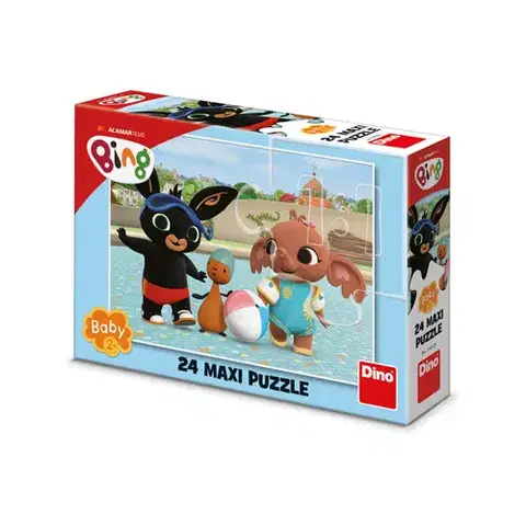Do 49 dielikov Dino Toys BING U BAZÉNU 24 maxi Puzzle
