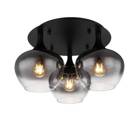 Svietidlá Globo 15548-3D - Prisadený luster MAXY 3xE27/40W/230V čierna 15548-3D