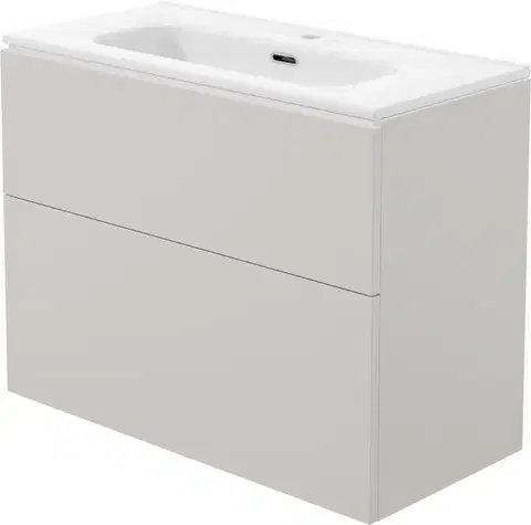 Kúpeľňový nábytok DEANTE - Prizma cashmere kúpeľňová skrinka, s umývadlom - 80 cm; STKU8U6U8M