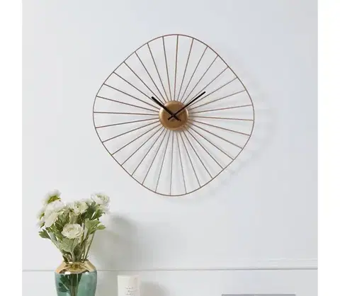 Predlžovacie káble Eglo 425514 - Nástenné hodiny MATSUMOTO 1xAA 50x50 cm zlatá 425514