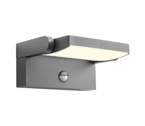 LED osvetlenie Redo 90587 - LED vonkajšie svietidlo so senzorom FLIP LED/20W/230V 3000K IP54 antracit 90587