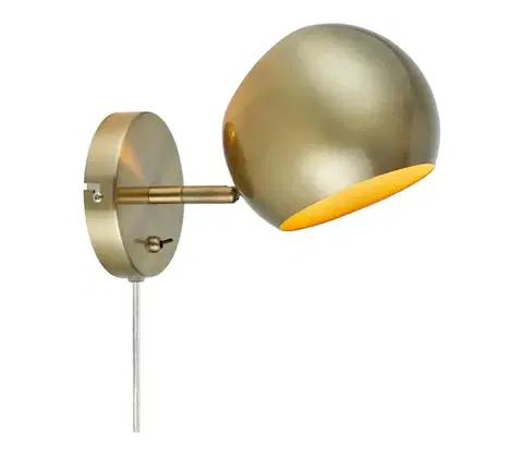 Svietidlá Markslöjd 108754 - Nástenná lampa EDGAR 1xE14/40W/230V zlatá 108754