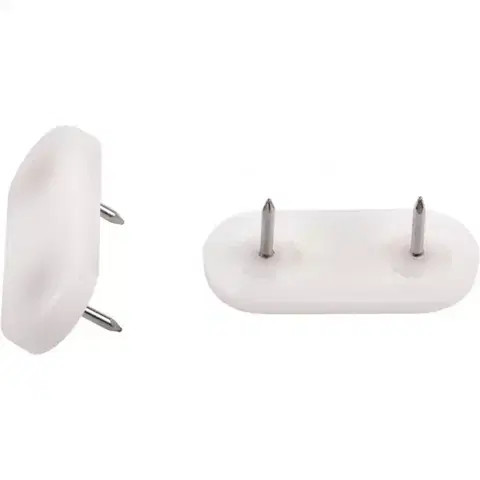Príslušenstvo k nábytku Nabíjacie plastové podložky biele 45x20 mm
