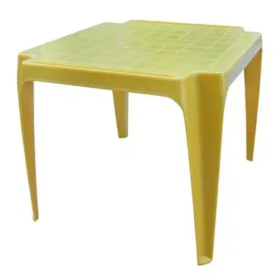 Detské stoly a stoličky Kinekus Stôl plastový BABY, žltý, 56x52x44cm