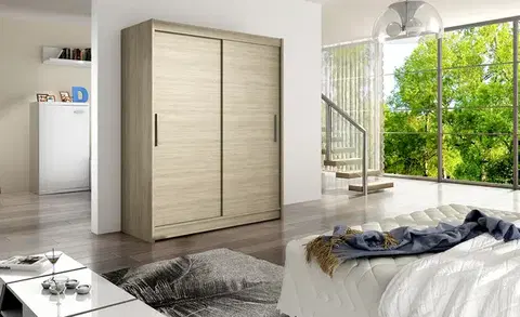 Šatníkové skrine VESNA I šatníková skriňa dub sonoma