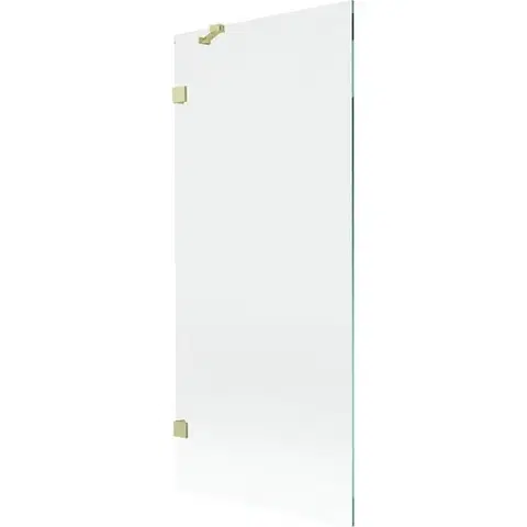 Sprchové dvere MEXEN/S - Lunar vaňová zástena FIX 80 x 150, transparent, zlatá kartáčovaná 897-080-000-55-00
