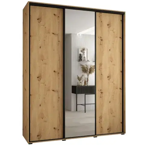 Šatníkové skrine Skriňa 45 Canaris 3 190 artisan/čierna