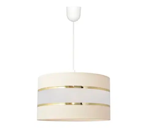 Svietidlá  Luster na lanku HELEN 1xE27/15W/230V krémová W-0803/1 EC+GO+MAT