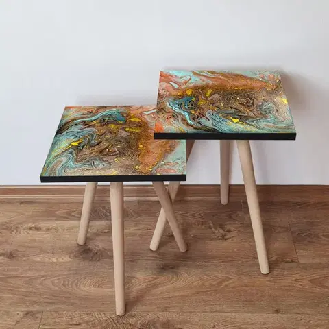 Konferenčné stolíky Sada odkladacích stolíkov (2 kusy) 2Shp280 - Multicolor