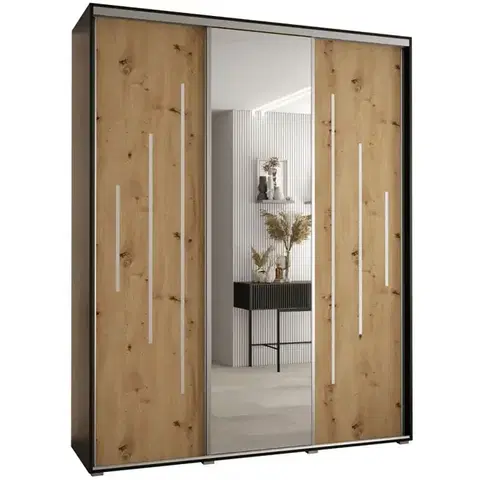 Šatníkové skrine Skriňa 45 Canaris 13 200 čierna/artisan/silver