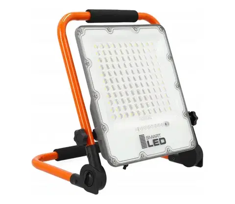 LED osvetlenie SmartLED LED nabíjací reflektor so statívom LED/100W/3,2V 5000K 5000 mAh IP65 oranžový 5892