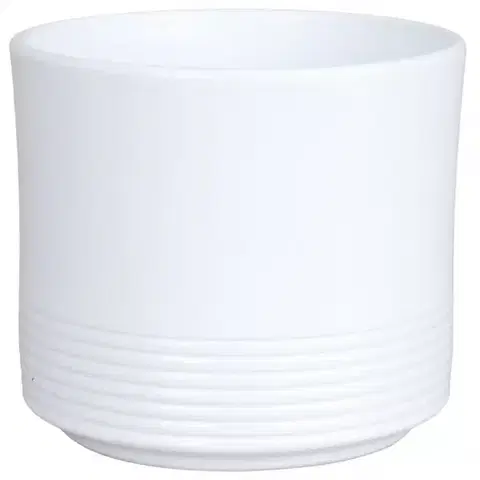 Záhrada Obal na kvetináč okrúhly  Rille 992 12 cm biela