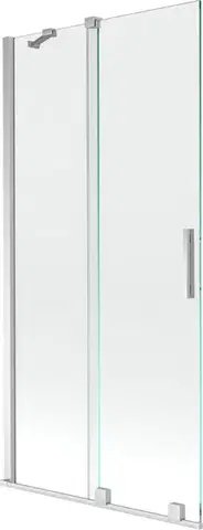 Sprchové dvere MEXEN/S - Velar Dvojkrídlová posuvná vaňová zástena 90 x 150, transparent, chróm 896-090-000-01-01