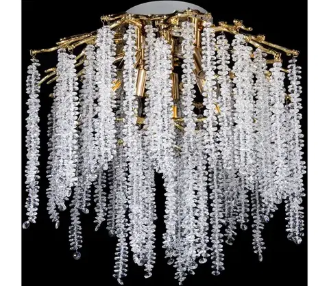Svietidlá  Prisadený luster 6xE14/60W/230V + 3xLED/3W pr. 54 cm zlatý P-E2644/6+3 COP