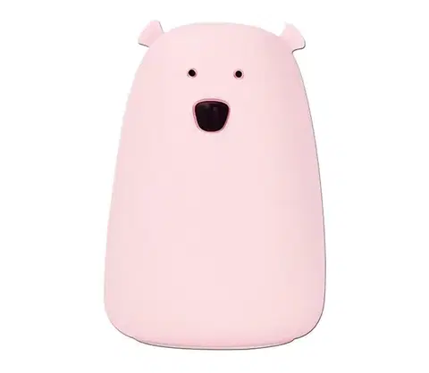 Lampy  LED RGB Detská dotyková lampička BEAR LED/0,8W/5V ružová + USB 312976
