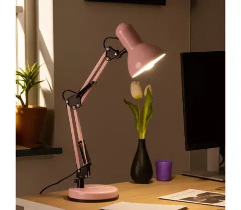 Lampy BRILAGI - Stolná lampa ROMERO 1xE27/60W/230V ružová 44179