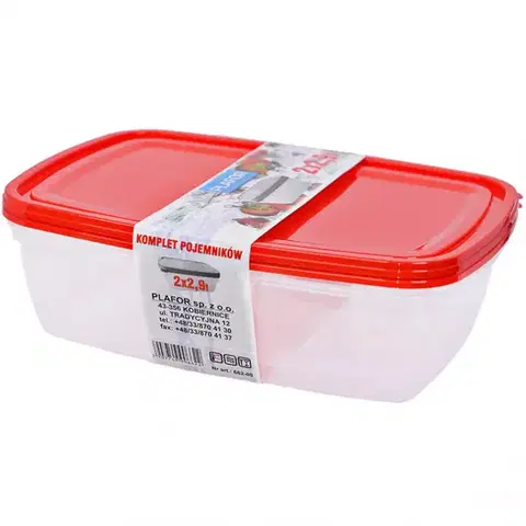 Dekorácie a bytové doplnky Sada nádob 2x2,9l 662-00