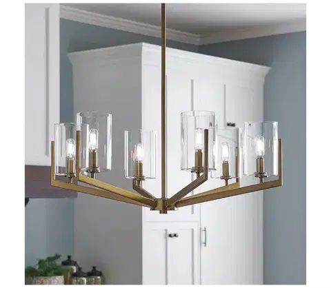 Svietidlá Elstead Quintiesse QN-NYE6-BNB - Luster na tyči NYE 6xE14/40W/230V zlatá QN-NYE6-BNB