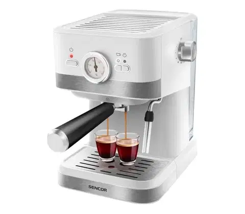 Predlžovacie káble Sencor pákový espresso kávovar 1050W/230V biely/matný chróm 41018330