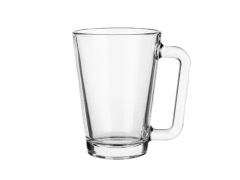 Hrnčeky a šálky Kinekus Hrnček s uchom na kávu, čaj, sklenený, 250 ml, LAURA GLASMARK
