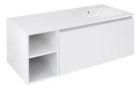 Kúpeľňový nábytok SAPHO - LOREA skrinka 120x46x51,5cm (30P+90cm), pravá, biela matná LE090-3131-R-04