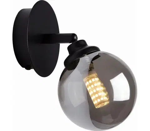 Svietidlá  Nástenné bodové svietidlo IMAGINE 1xG9/40W/230V čierna/dymová W1803