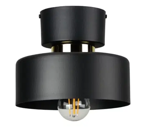 Svietidlá Keter Lighting Stropné svietidlo IGNIA 1xE27/60W/230V čierna/zlatá 3394