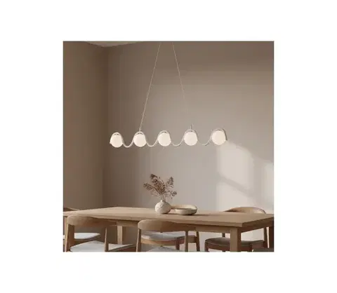 Svietidlá EMIBIG Luster na lanku SINUS 5xG9/8W/230V biely 1583/5