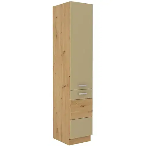 Kuchynské skrinky stojace Kuchynská skrinka artisan cappucino lesk 40DK – 210 2F