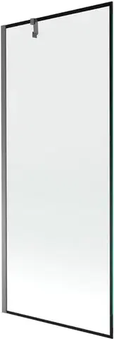Sprchové dvere MEXEN/S - Next vaňová zástena FIX 80 x 150, čierna vzor, grafit metal 895-080-000-00-70-95