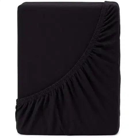 Plachty 4Home jersey prestieradlo Mako čierna, 180 x 200 cm