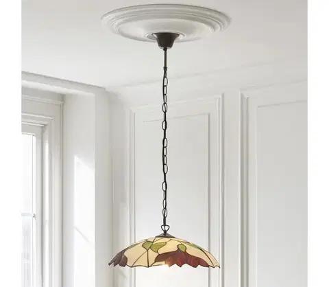 Svietidlá Endon 112246 - Luster na reťazi Tiffany BOTANICA 1xE27/60W/230V priemer 45 cm 112246
