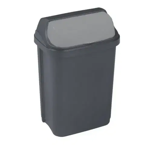 Odpadkové koše Kinekus Kôš na odpad so zasúvacím vekom 10L, plastový, ROLL TOP, grafit